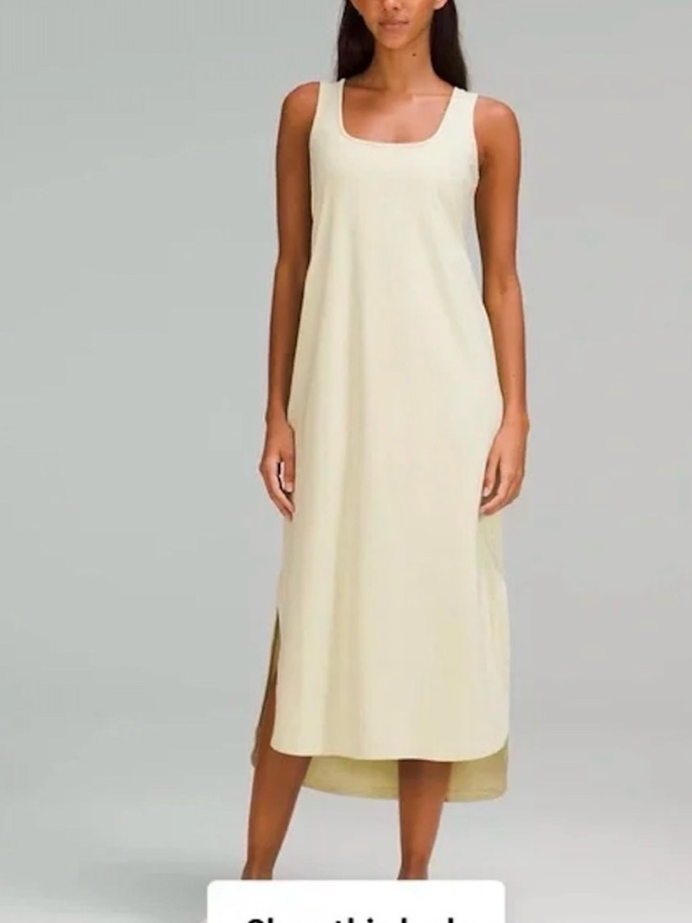 Lululemon Sleeveless Scoop Neck Maxi Dress In Light Green Sz 12